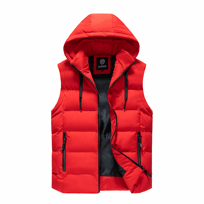 Heren Donsjack - Winddicht, Nekwarmte, Loose Fit, Winter Casual Stijl: Ik / Rood