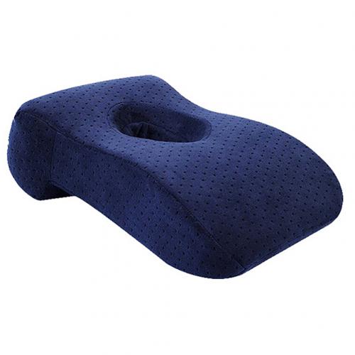 Oreiller Portable confortable pour la maison, le bureau, la sieste de midi, à montée lente de la taille, pour protéger le visage et le cou, confortable, respectueux de la peau: Navy Blue