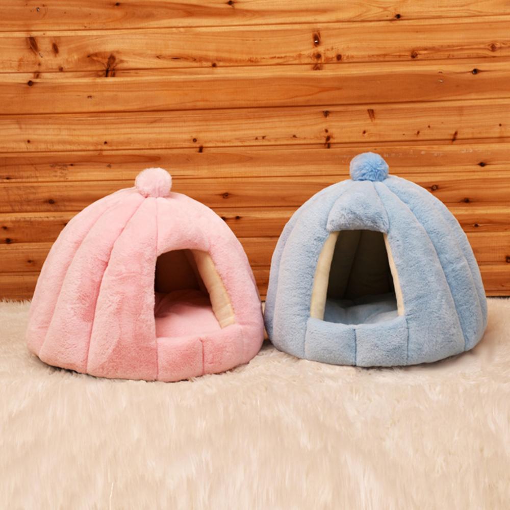 50% Sales! Round Kennel Semi-closed Cat Sleep Winter Mat Small Medium-sized Dogs Pet Nest