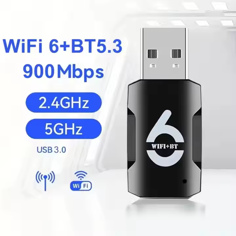 WiFi USB Adapter 900Mbps Bluetooth 5,3 Wireless Dual Band 2,4G/5GHz Wi-Fi USB Dongle Wlan Empfänger für PC/Laptop Treiber kostenlos