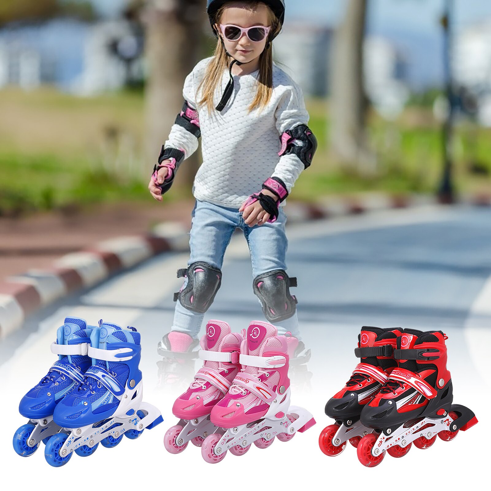 Rollschuhe rollschuhe stehen räder Rollschuhe üSpund Wohnung skaten Schuhe Schiebe Inline Turnschuhe 4 räder 1 Reihe Linie Ich bin Freien