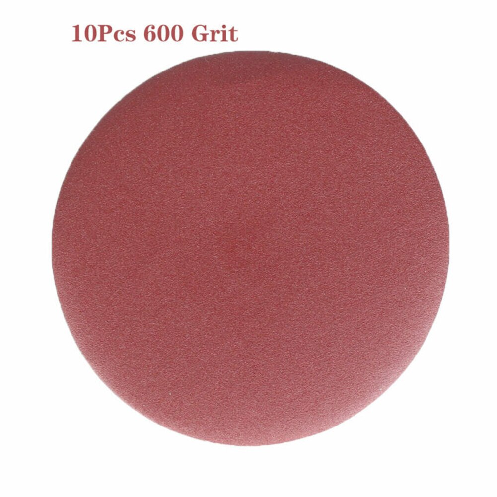 10pcs 5inch/125mm 40-2000Grit Round Shape Disk Sand Sheets Sandpaper Polishing: Yellow