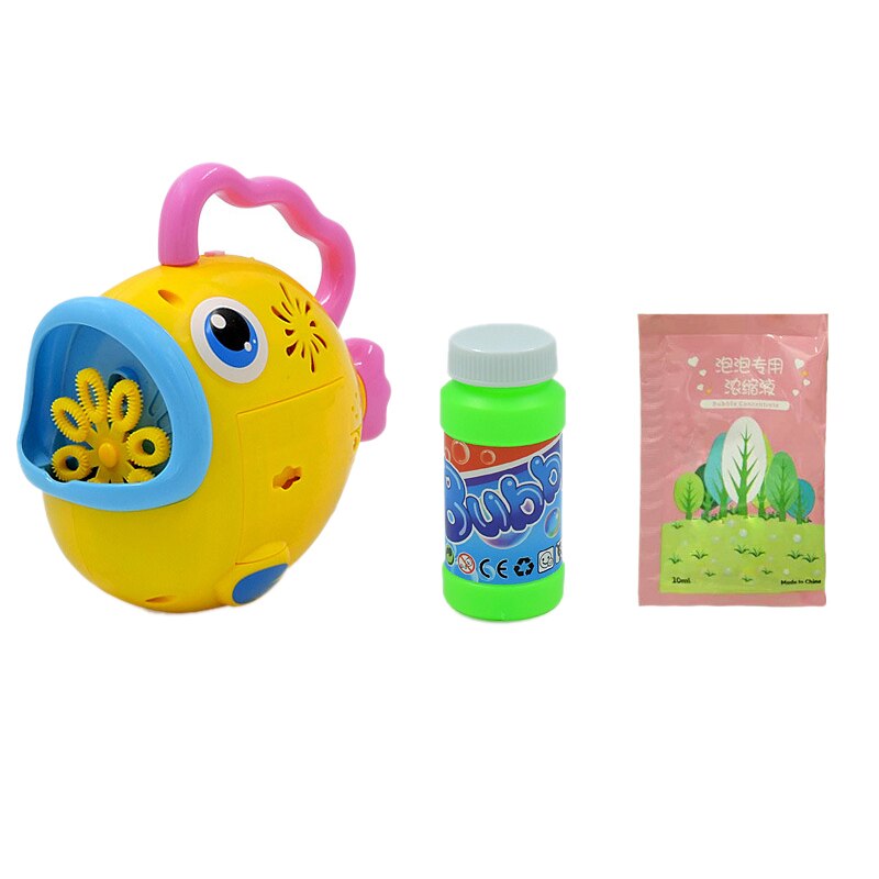 Elektrische Tragbare Blase Fisch Kinder Beleuchtung Musik Automatische Blase Maschine Blasen Blase Spielzeug Outdoor Indoor