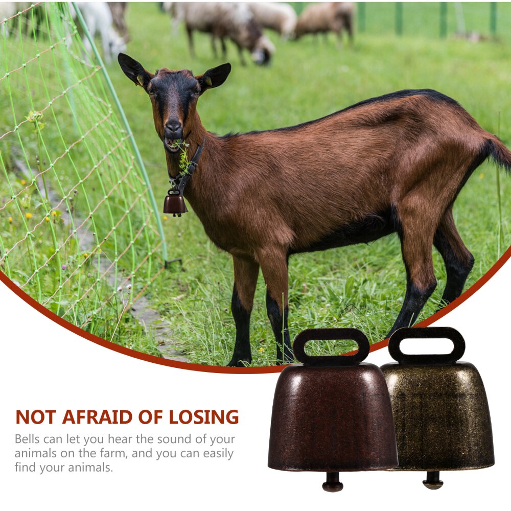 2Pcs Anti-lost Pet Iron Bell Cow Horse Sheep Bell Practical Tinkle Bell
