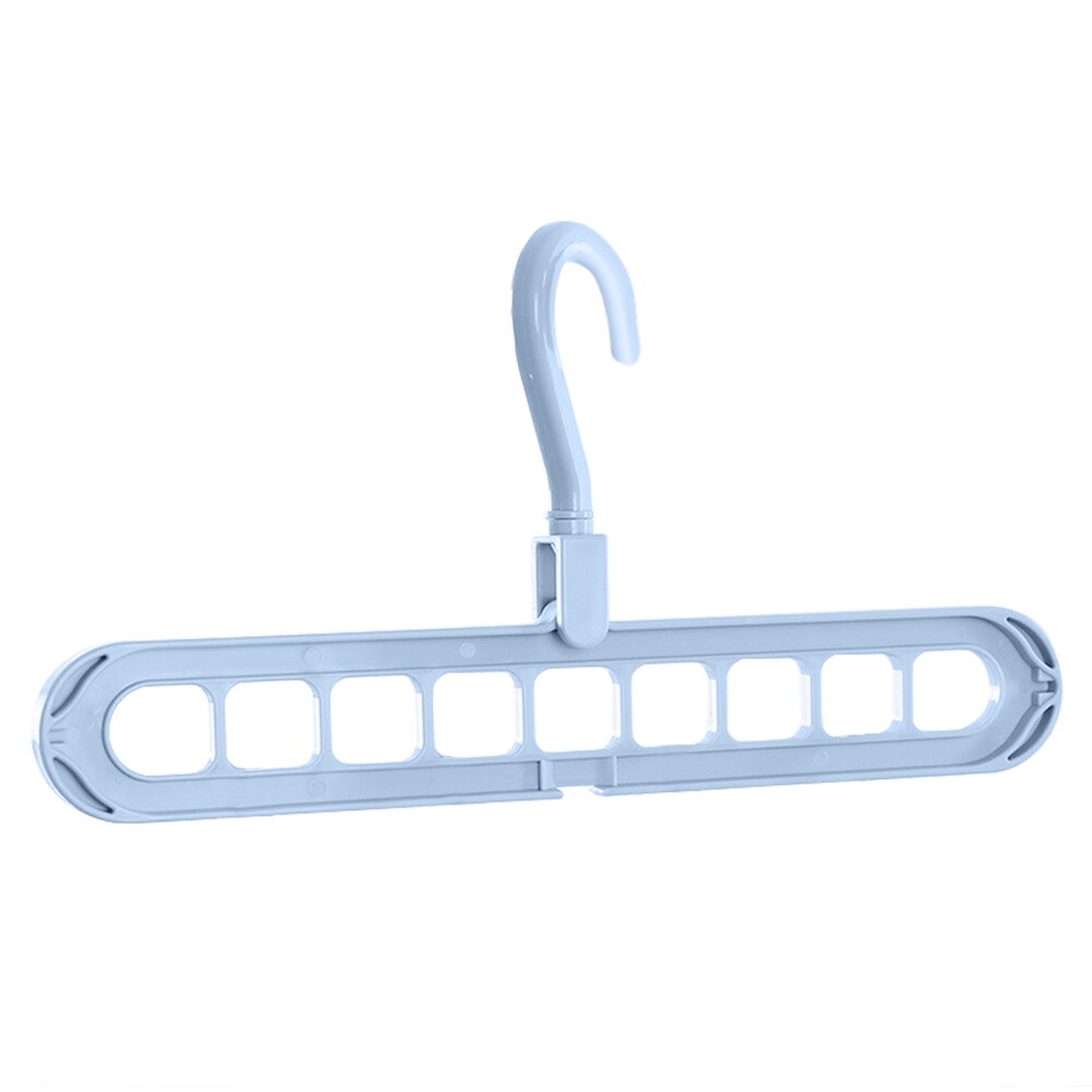 Saving Hanger Multi-Port Clothing Rack Multi-function Clothes Hanger Rack 360 Rotate Clothing Storage Shelf Organizer Space: Blue