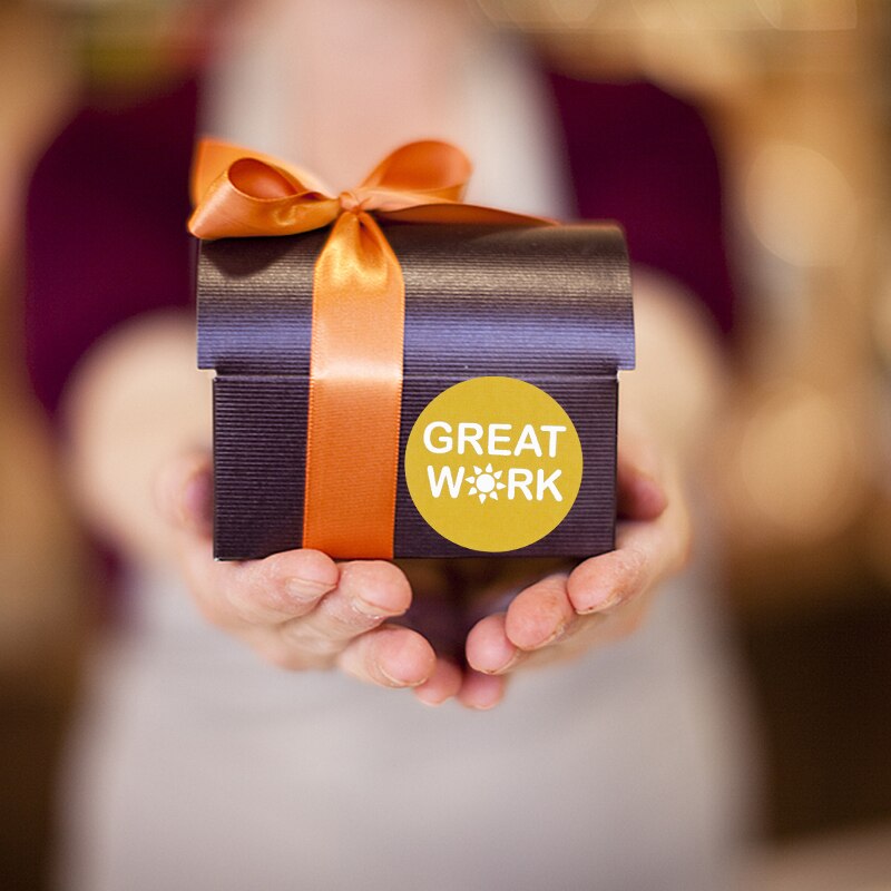 Étiquettes autocollantes merci à sceller, 500 pièces/rouleau, 2.5cm, pour emballage , Festival, fête d'anniversaire, décoration