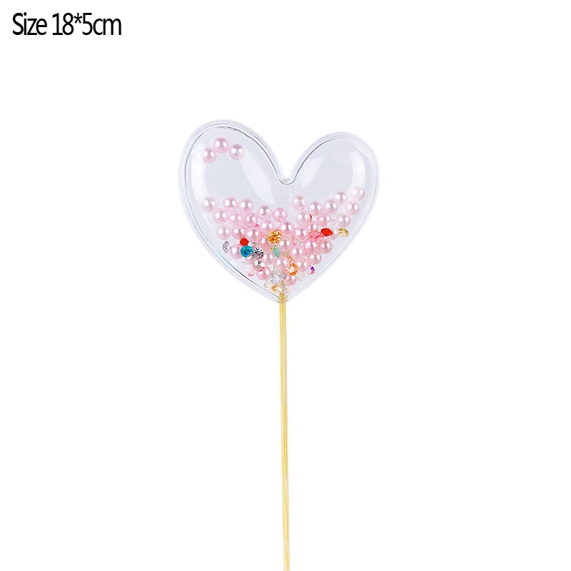 1pc Bling Crown Stars Hearts Cloud Cake Toppers Shiny Cupcake Topper for Wedding Baby Shower Birthday Party Cake Decorations: H07