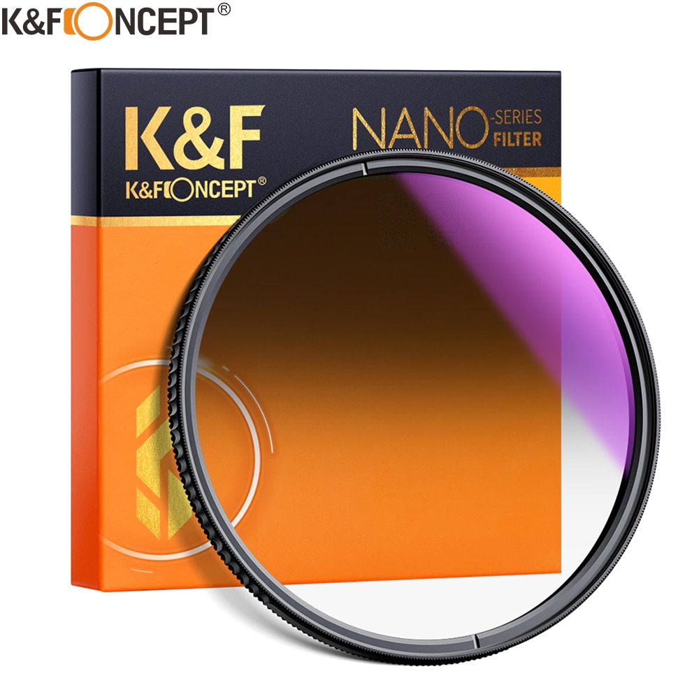 K &amp; F Concept Nano-X Hd GND8 ND8 Lens Filter Optisch Glas Zachte Gradiënt Met Coating 49Mm 52Mm 55Mm 58Mm 62Mm 67Mm 72Mm 77Mm 82Mm