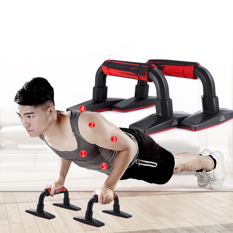 1 Pair Fitness Push Up Stands Bars for Building Chest Muscles Home Gym Exercise Training Push-Ups Equipments