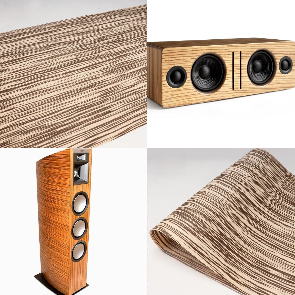 98Inch 0.25mm Engineered Zebra Wood Veneer Sheet, Apply for Speaker Furniture Plywood Cabinet Wall Panel Door Home Decoration