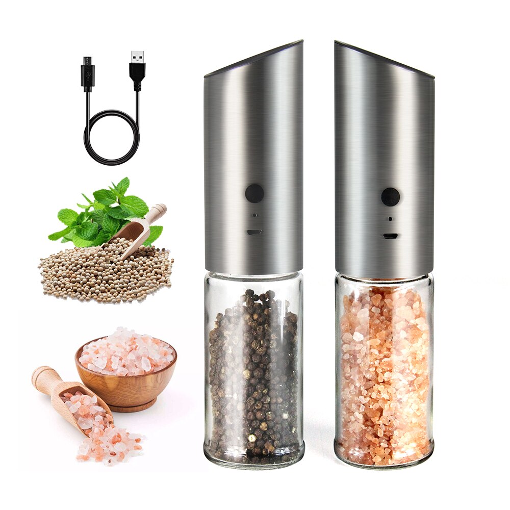 Electric Salt and Pepper Grinder USB Rechargeable ... – Grandado
