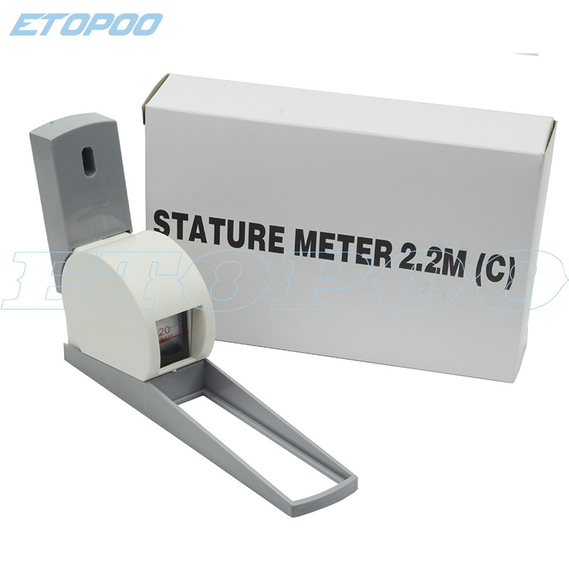 0-220cm højde stang vægmonterbar skala måling 200cm vækst lineal højdemål tape væg stadiometer