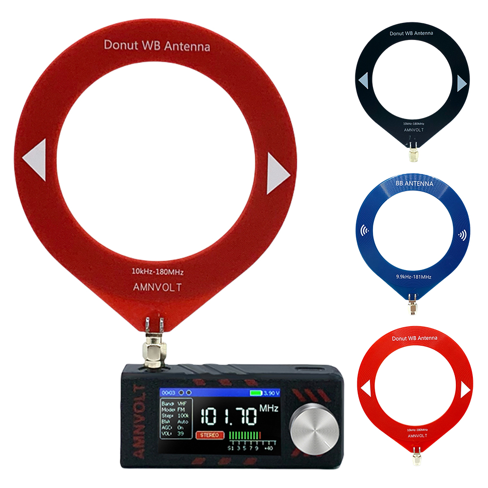 Antena Donut WB de 10khz-180mhz con convertidor de baja impedancia, Mini antena de anillo, antena MW/SW, antena de onda media de onda corta