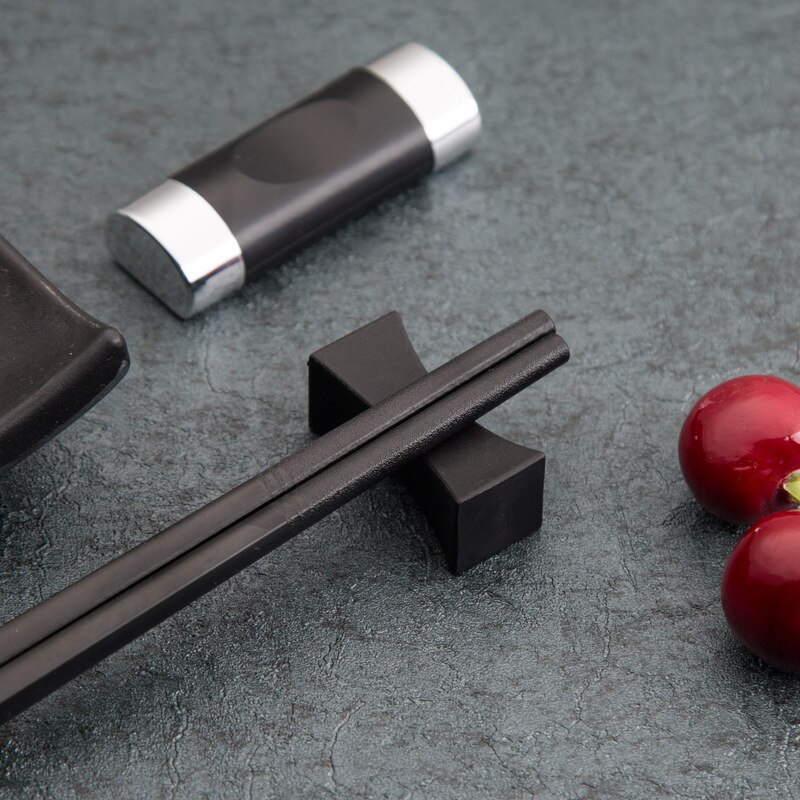 Metalen Legering Eetstokjes Houder Chinese Chopstick Rest Lepel Stand Rack Kussen Vorm Frame Art Craft Keuken Gereedschap