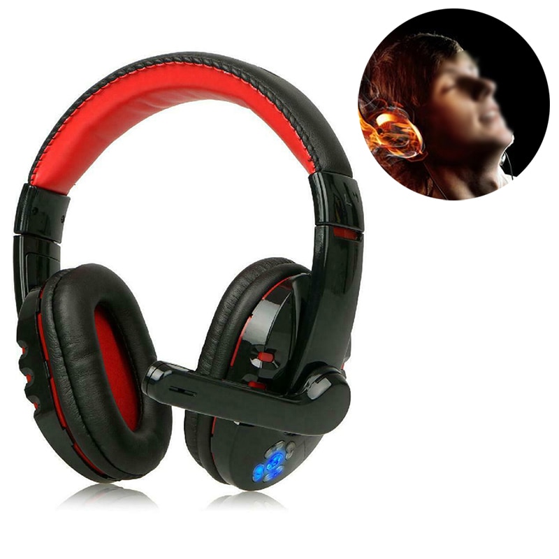 Gaming Headset Wireless Bluetooth Headphones Mic retractable Rechargeable Battery for PC Laptop Tablets Comput Wireless Headset