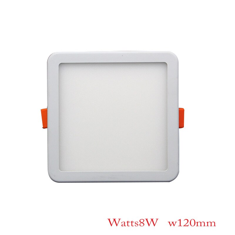 Square Round LED Panel Lights Ultra thin Recessed Downlight 6W 8W 15W 20W 220V Panel lamp Ceiling Lamp White/Warm white Patent: Square 8W / Warm White