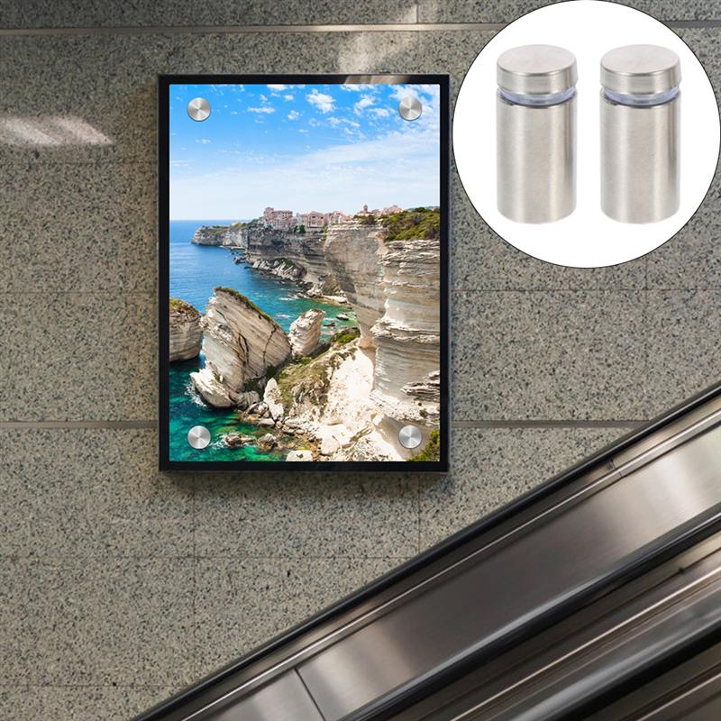 20pcs Glass Fasteners Stainless Steel Acrylic Advertisement Standoffs Pin Nails Billboard Fixing Screws Hardware