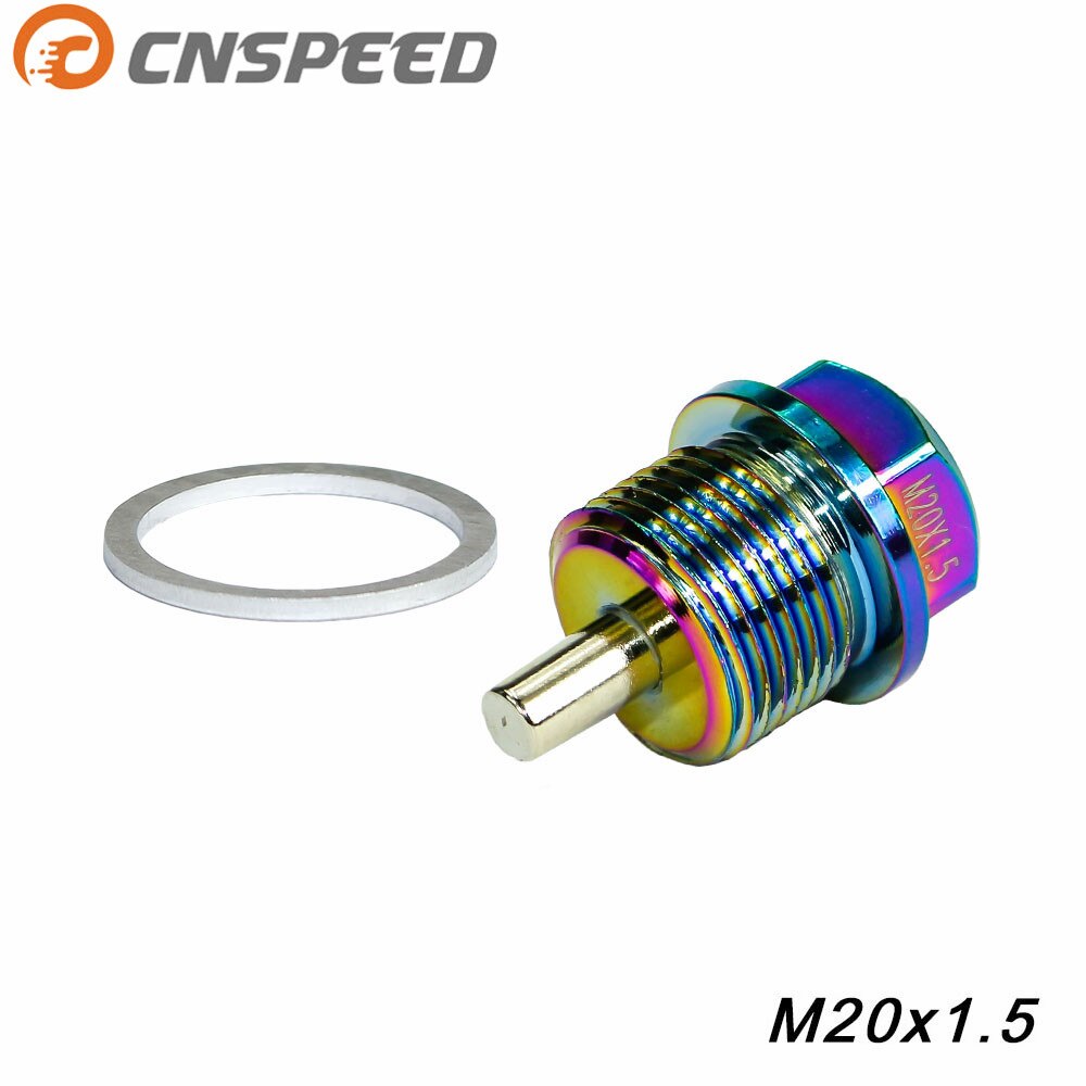 CNSPEED M20 * 1.5MM Aluminium Neo Chrome Magnetische Olieaftapplug Olie Afvoer Bout/Olie carteraftapplug voor Subaru