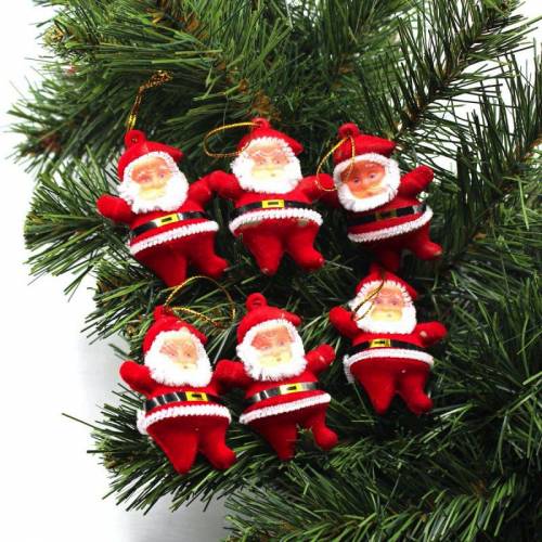 24 Pcs Rode Kerstman Ornament Nieuwjaar Boom Süslerİ Nieuwjaar Pijnboom Süslerİ Mini Kerst Ornament December