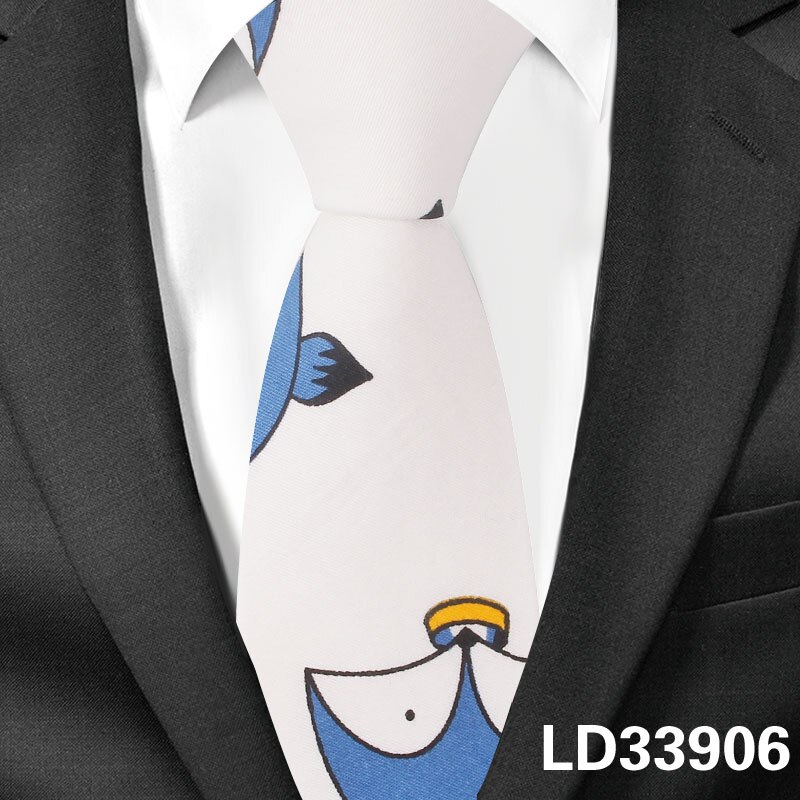 Animal Tie For Men Women Skinny Neck Tie For Wedding Business Casual Cartoon Neckties Classic Suit Slim Cotton Neck Ties: LD33906