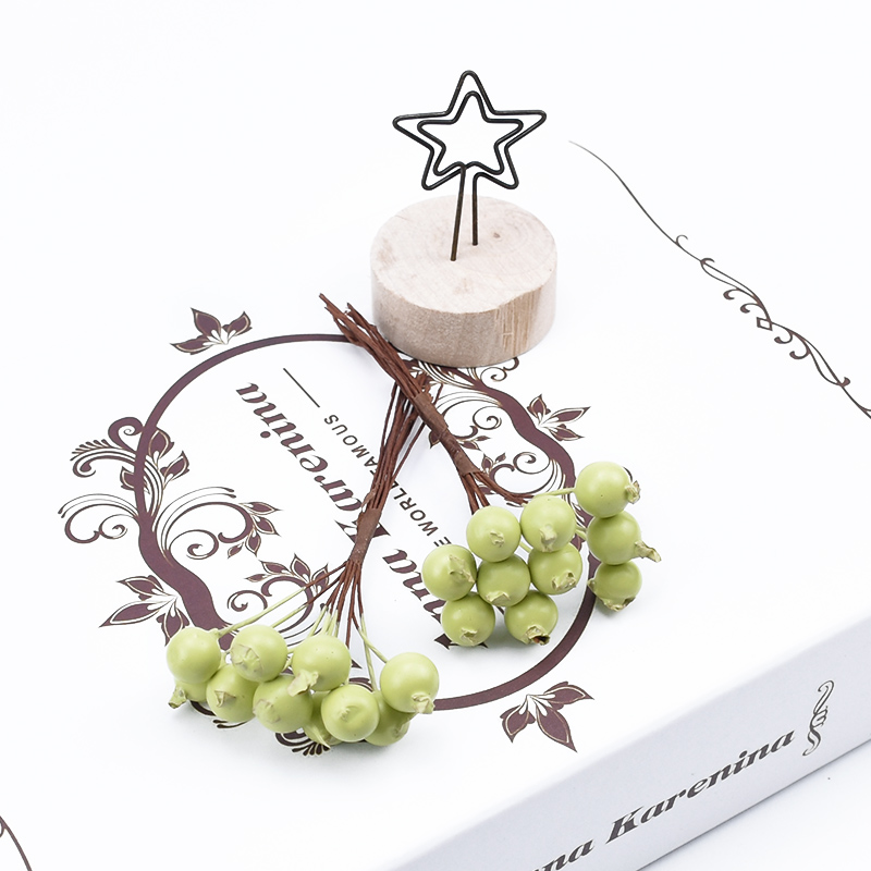 20 stk pe kirsebærfrugt kunstige planter diy box julepynt til hjemmet scrapbooking dekorative blomster kranse: 3
