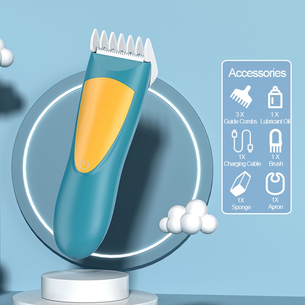 Huishouden Kind Haar Snijden Draadloze Super Stille Elektrische Baby Tondeuse Tondeuse: Blue
