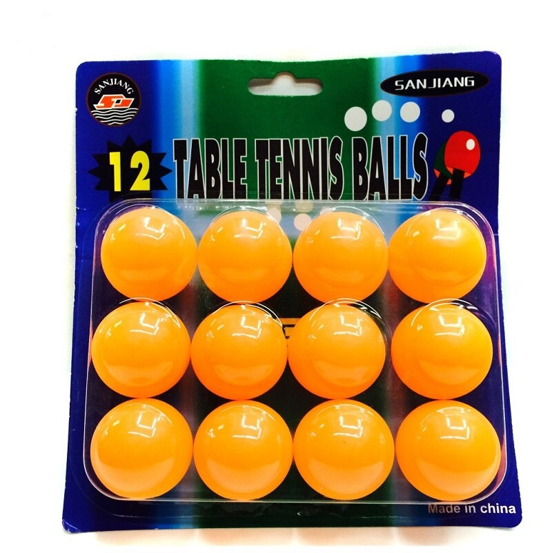 12 unids/pack pelotas de Ping Pong de naranja, pelotas de entrenamiento de tenis de mesa profesionales, blíster, paquete de tarjetas de Ping Pong