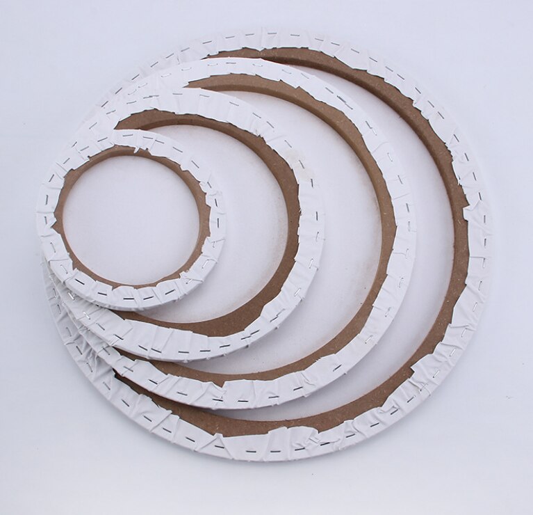 Round wooden box frame blank stretch acrylic paint board art canvas