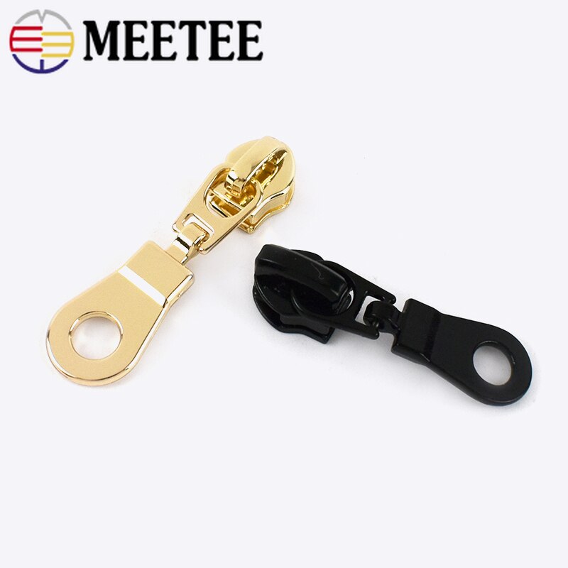 Cursori con cerniera Meetee 20 pezzi per cerniere in nylon 5 # borsa kit di riparazione con cerniera tasca di ricambio cerniere testa accessori per cucire fai da te ZT179