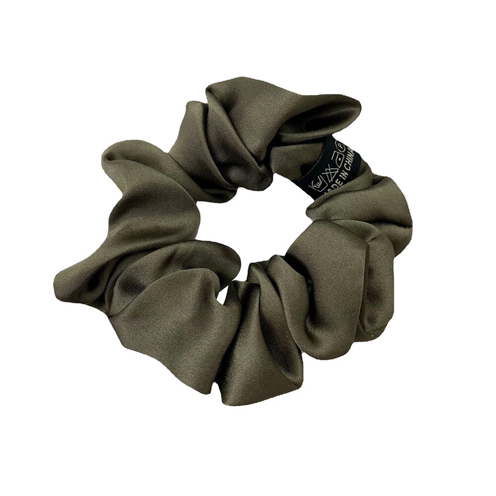 neue 100% Reine Maulbeere die Seide Große Krawatte Haar Seide Einfache Reine Farbe retro Haar Bands Für Frauen Haar Krawatte seil Zubehör Mädchen: Dunkelbraun