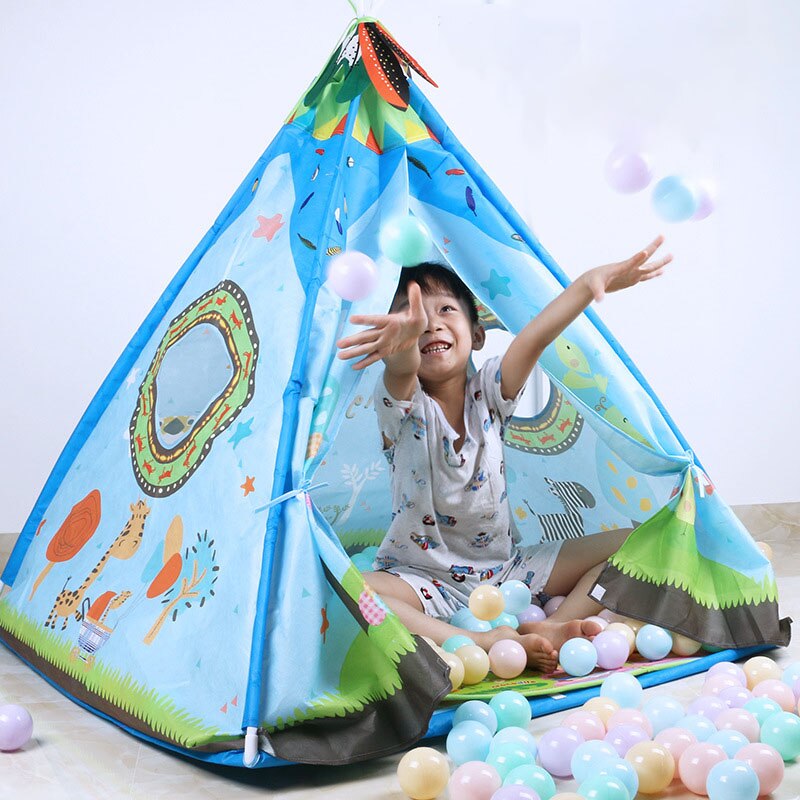 Kid's tent Indian triangle spire tent baby play house indoor outdoor tent for baby (no balls)