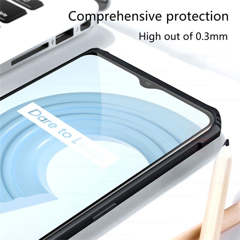 Realmi C 21 Case Transparant Acryl Tpu Bumper Armor Shockproof Beschermen Coque Voor Realmy Relme Realme C21 C 21 RealmeC21 fundas