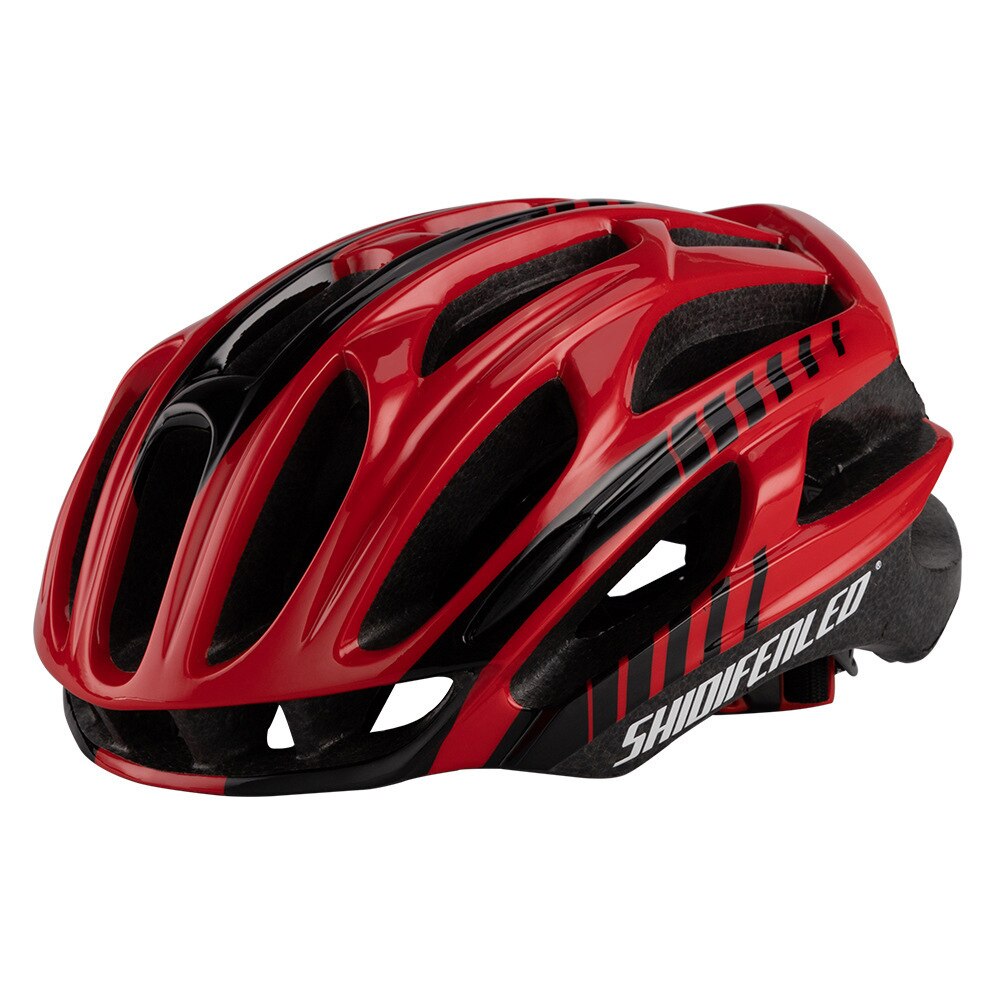 Casco ligero para ciclismo de montaña para adulto, equipo de protección para deportes al aire libre,: red and black