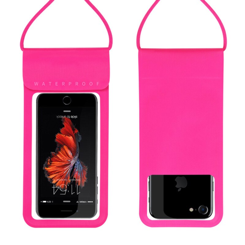 Real Waterdichte Tas Voor Iphone 11 Pro Max Xs X Xr 7 8 6 Plus Se Unde Water Proof telefoon Geval Voor Samsung S20 A71 A51 Cover: 6 inch / Rose Red