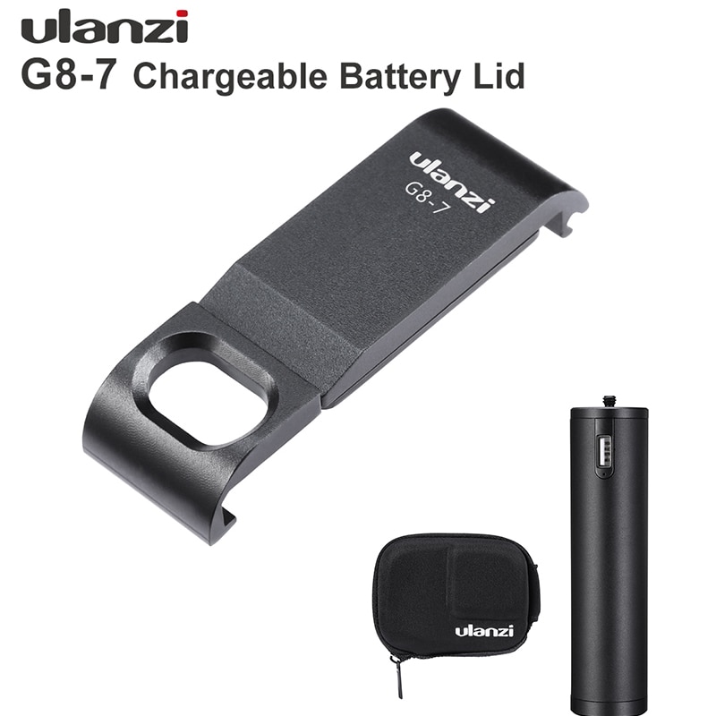 Ulanzi  g8-7 gopro hero 8 akkukansi irrotettava type-c latausportin sovitin gopro hero mustalle 8 suojatarvikkeelle