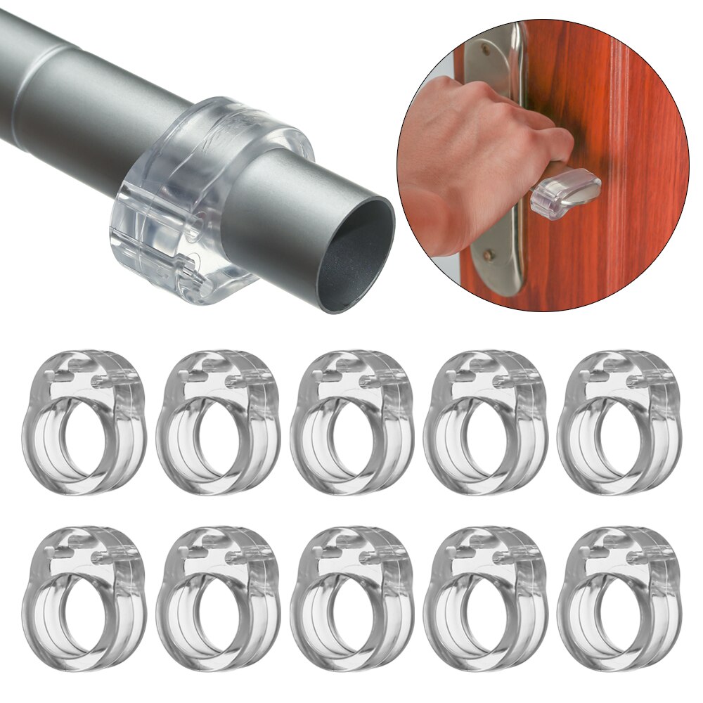 1Pc Siliconen Deurstopper Anti-Collision Ring Deurklink Buffer Muur Protector Transparant/Wit Shockproof Pad Thuis levert