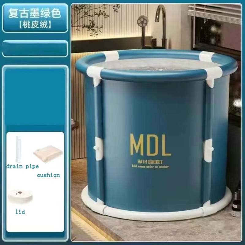 Foldable Bath Bucket Round Portable Bathtub Plastic Bathroom SPA Bucket Bathing Tub For Adult Children Folding Tubs Easy Storage