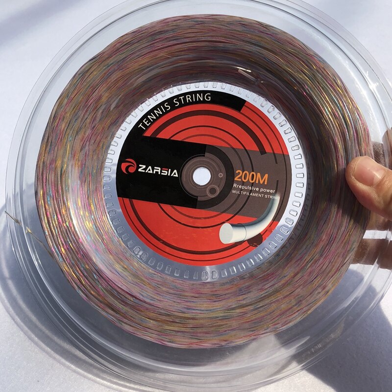 ZARSIA 200m Big Reel sintetico flash nylon morbido spinning Rainbow tennis string