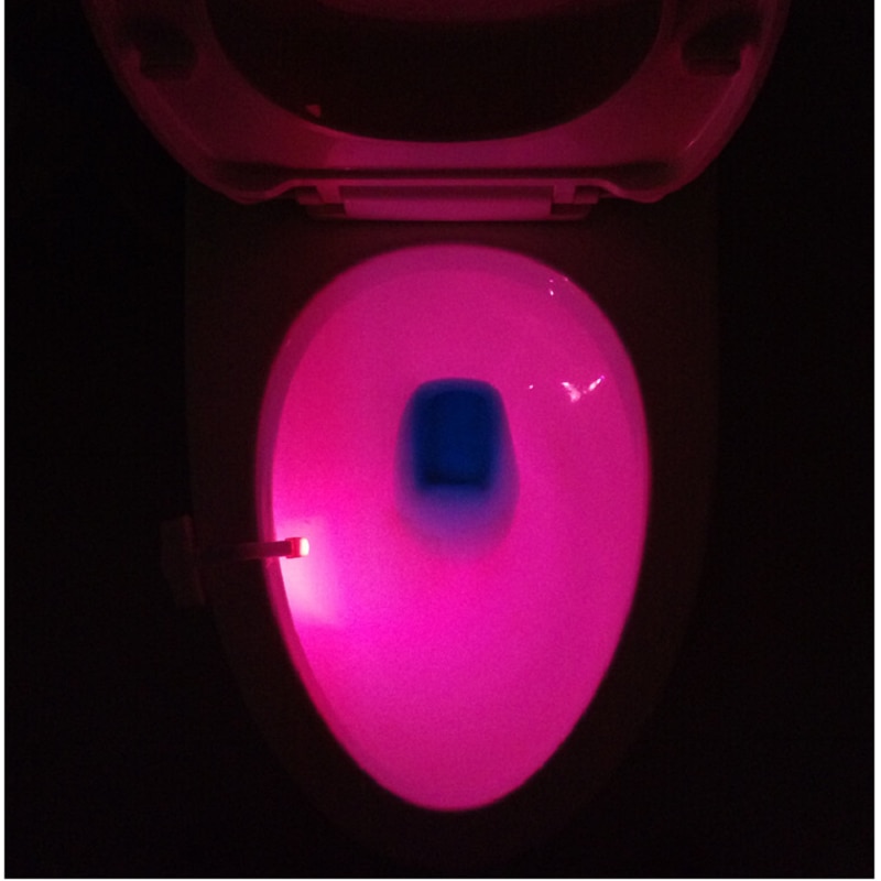16/8 farve baggrundsbelysning til toiletskål wc toilet sæde lys med bevægelsessensor smart badeværelse toilet natlys ført toiletlys