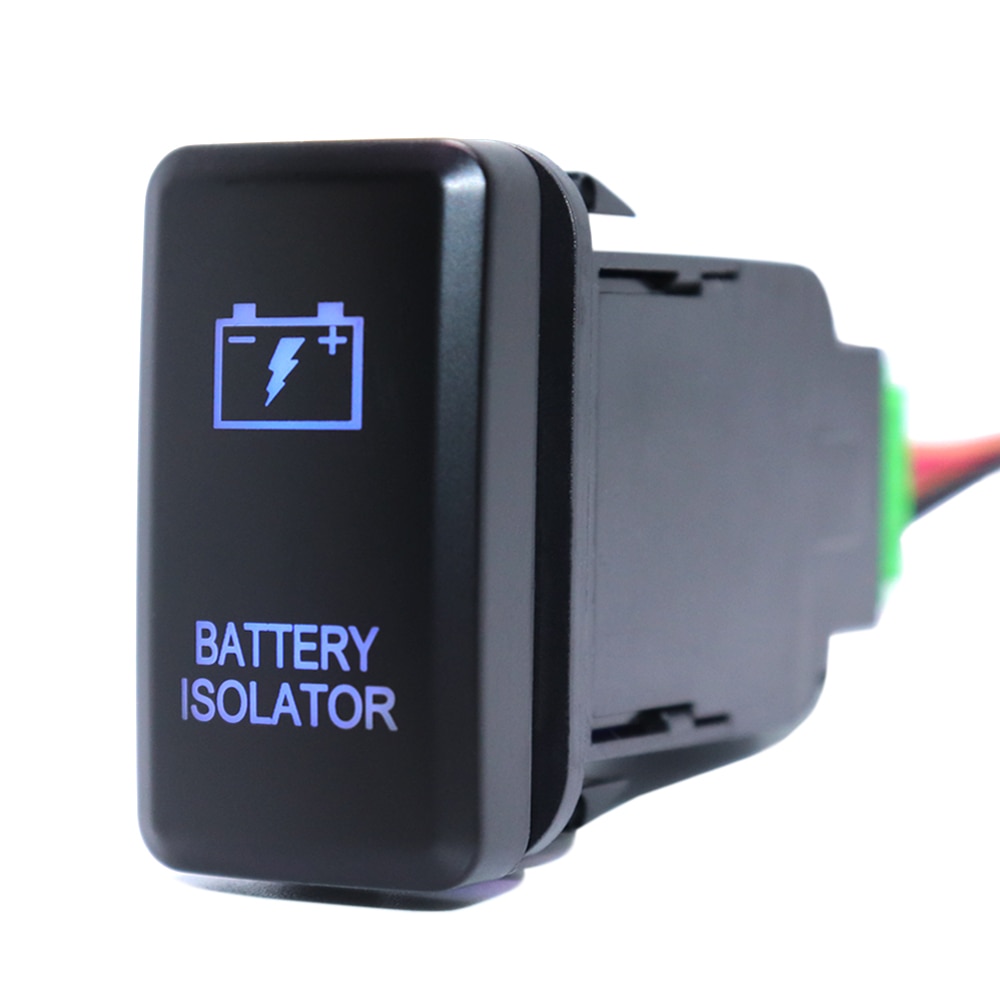 BATTERY ISOLATOR Push Button Switch with Connector Wire For Toyota Prado Landcruiser Hilux FJ Cruiser ON-OFF Switch 12Volt 3Amp