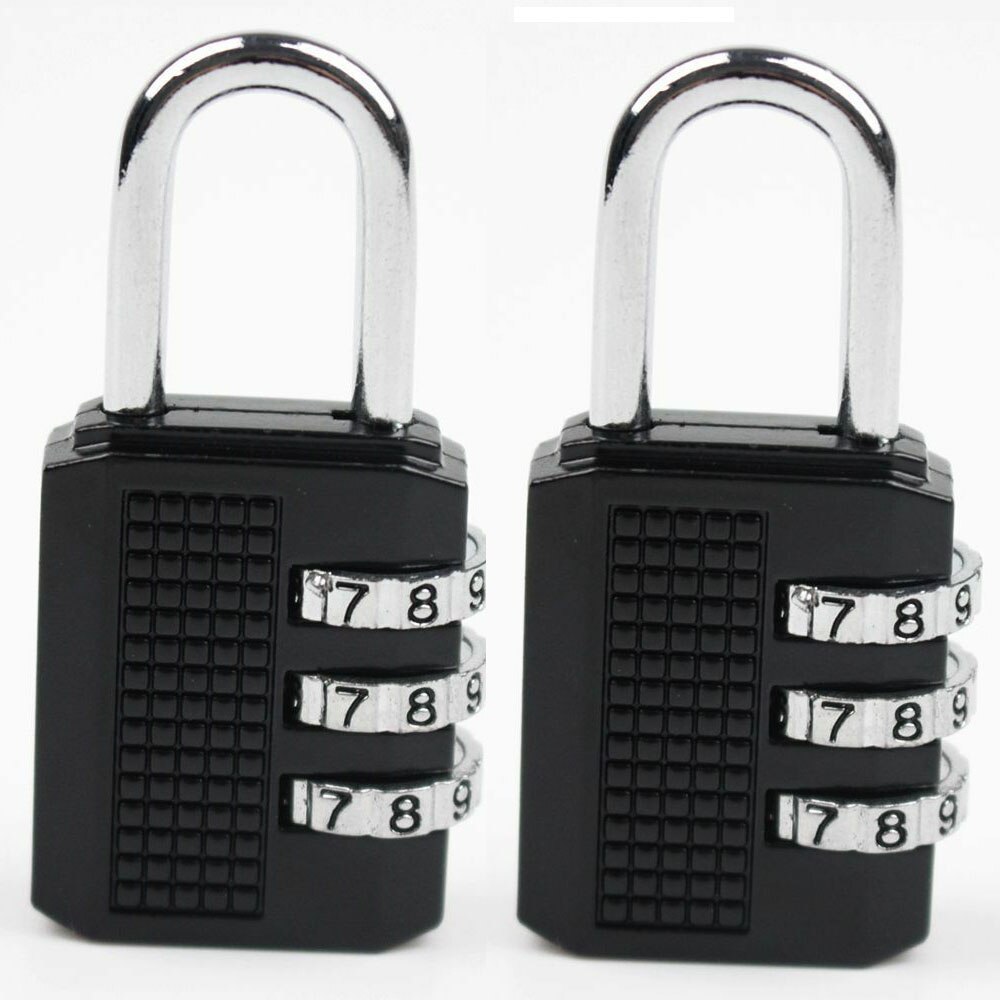 2PCS 3-Digit Combination Security Padlock Travel Code Lock Outdoor Heavy Duty Lock