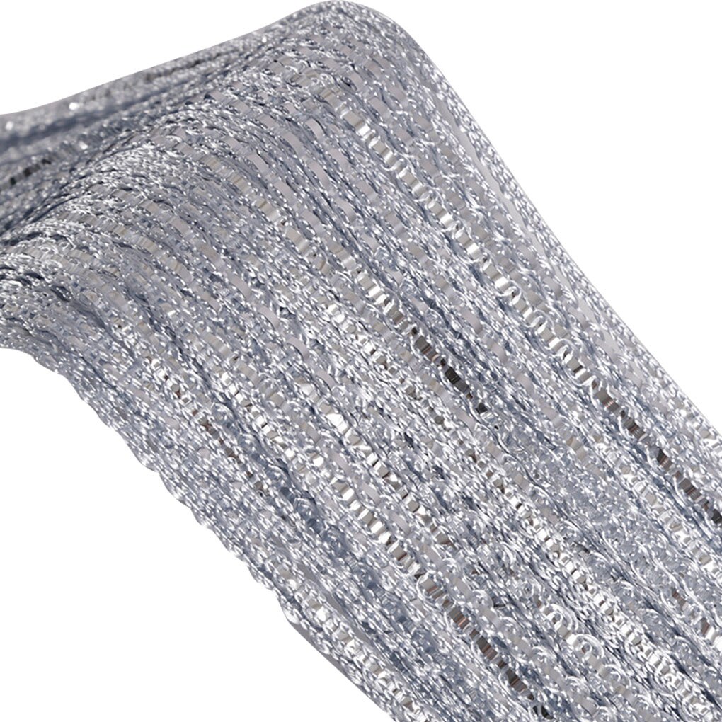 Newest Crystal Curtain Flash Line Shiny Door String Curtain Wall Panel Edge Window Room Divider Blind Tassel Screen: silver gray