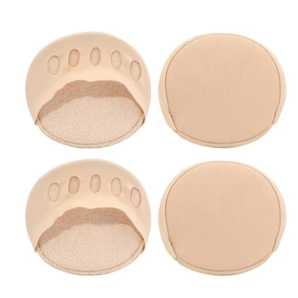 2/4 Stuks Vijf Tenen Voorvoet Pads Voor Vrouwen Hoge Hakken Halve Inlegzolen Onzichtbare Voet Pijn Zorg Absorbeert Schok Sokken Teen Pad Inzetstukken