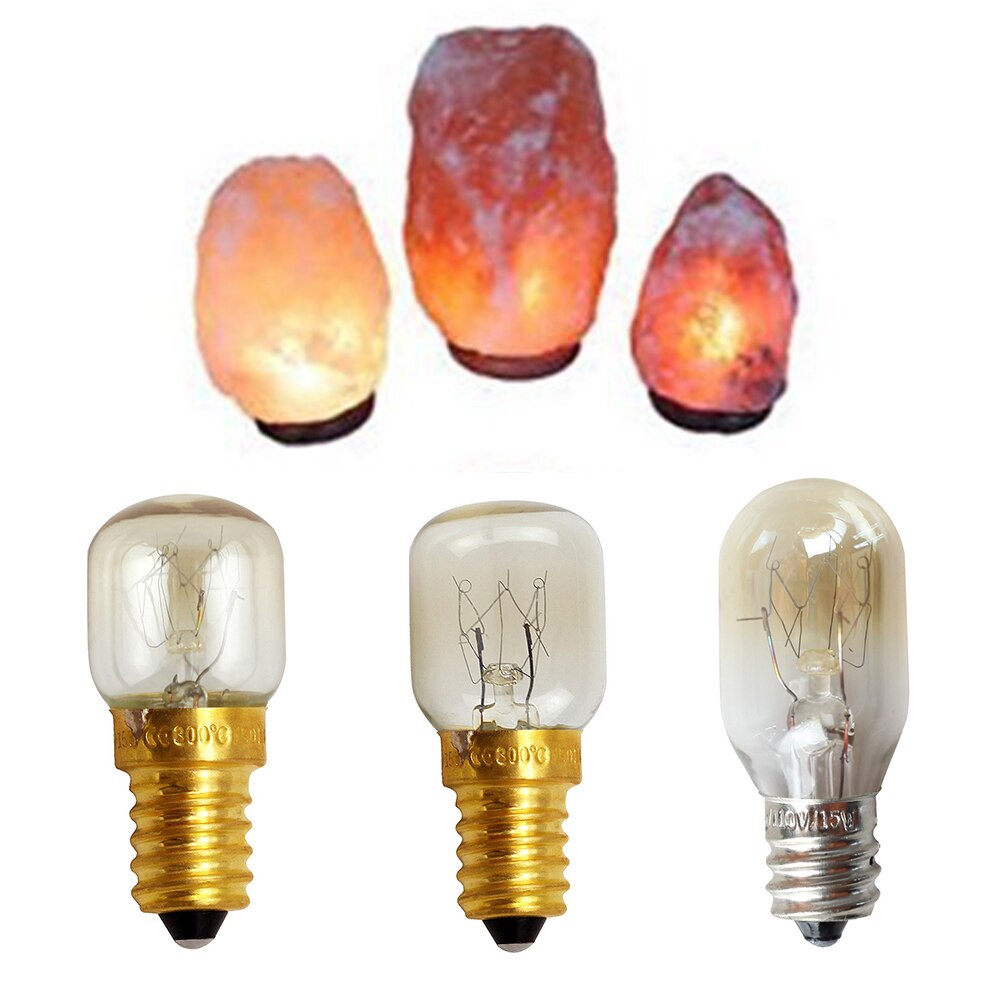 E12/E14 Replacement Durable Super Bright Incandescent Oven Bulb 15W 25W Copper Base Heat Resistant Salt Light