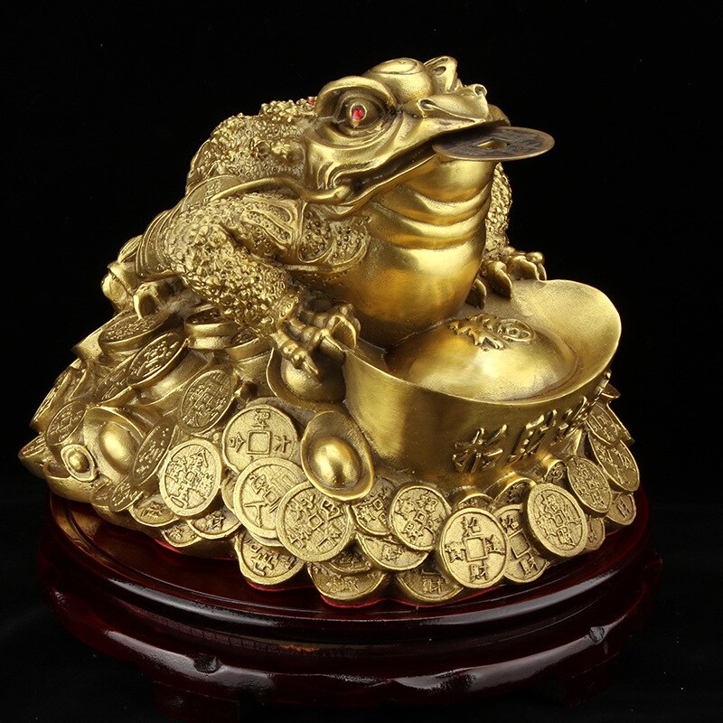 Copper Gold Toad Ornaments Gold Toad Shop Opening Living Room Wine Cabinet Desk Decoration Feng Shui A