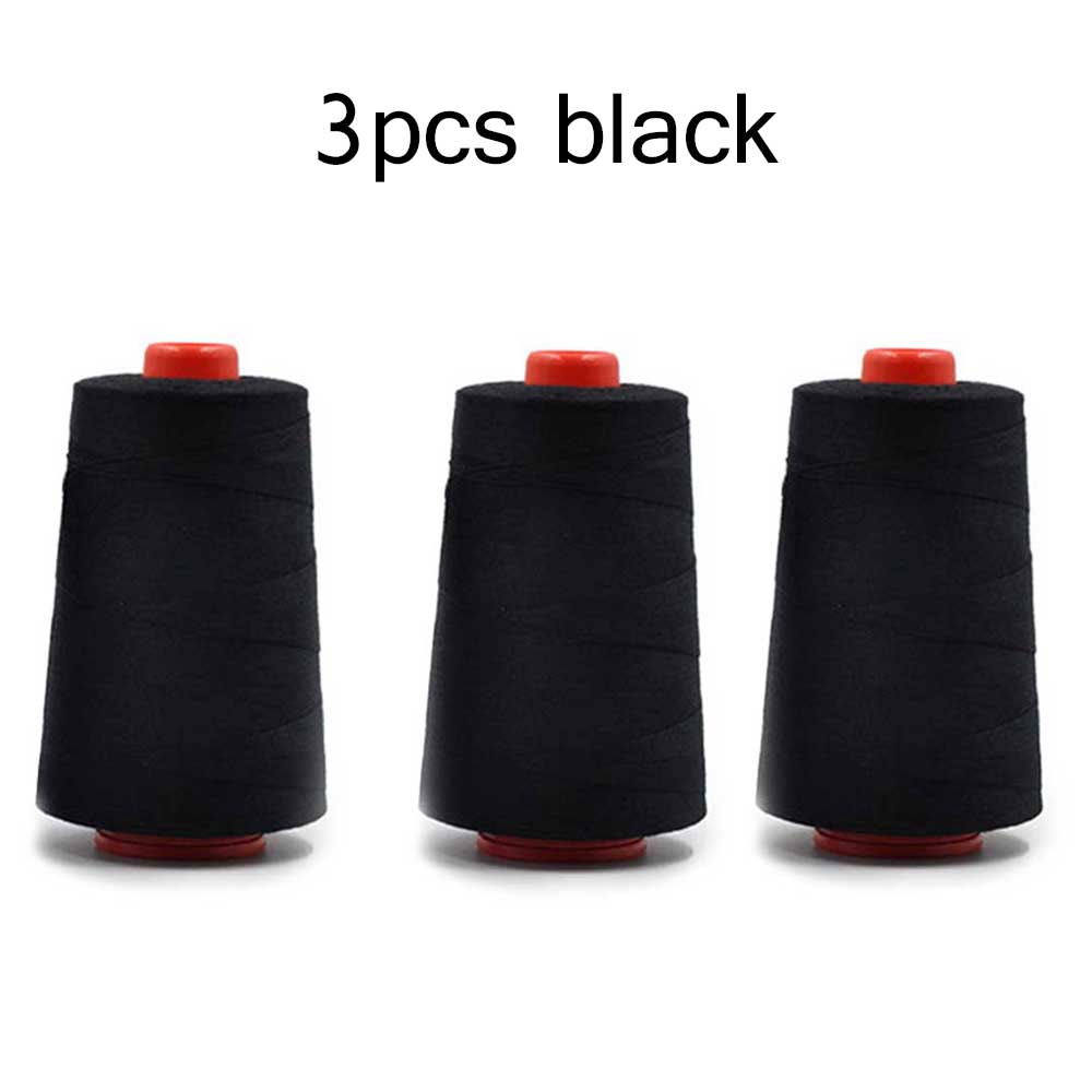 3PCS 3000 Yards Length Sewing Overlock Thread 40S/2 Threads Polyester White Spool Sew Accessories Parts Handmake DIY Cloth
