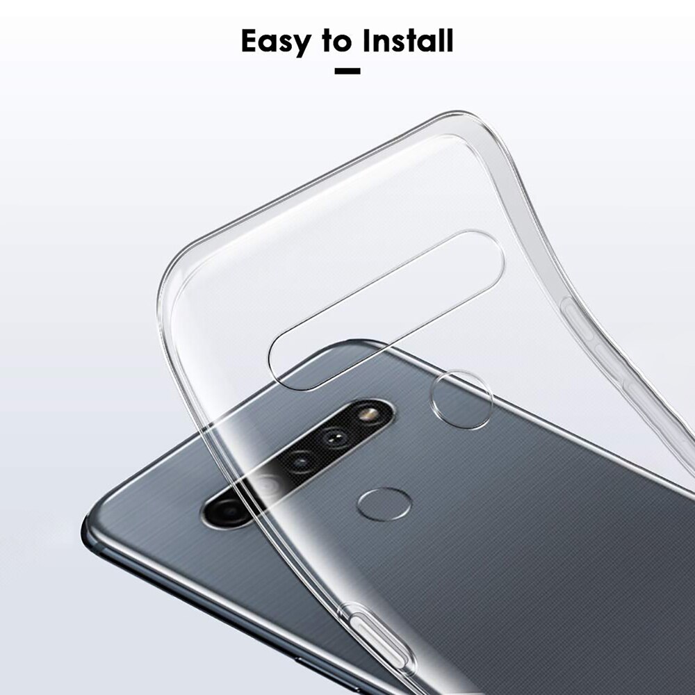 Transparent Original Phone Case LG K20 K30 K40 K40S K41S K50 K50S K51S K61 Q60 Q70 Soft TPU 360 Protective Clear Girl Back Cover