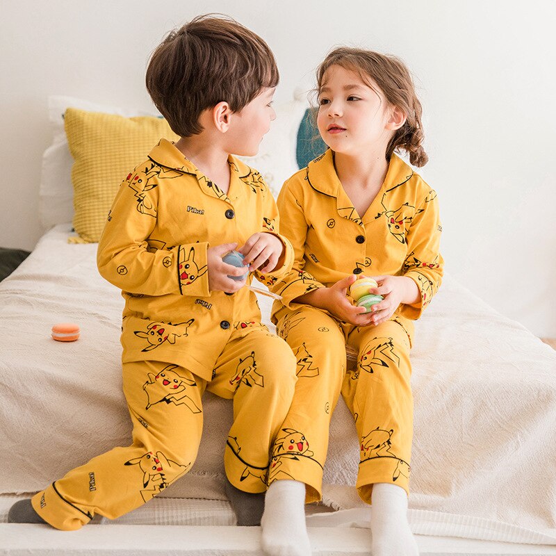 Children Homwear Pajamas for Kids Boys Girls Cotton Pyjamas Clothes Set Toddler Home Indoor Sleepwear Pigama Infant Nighty