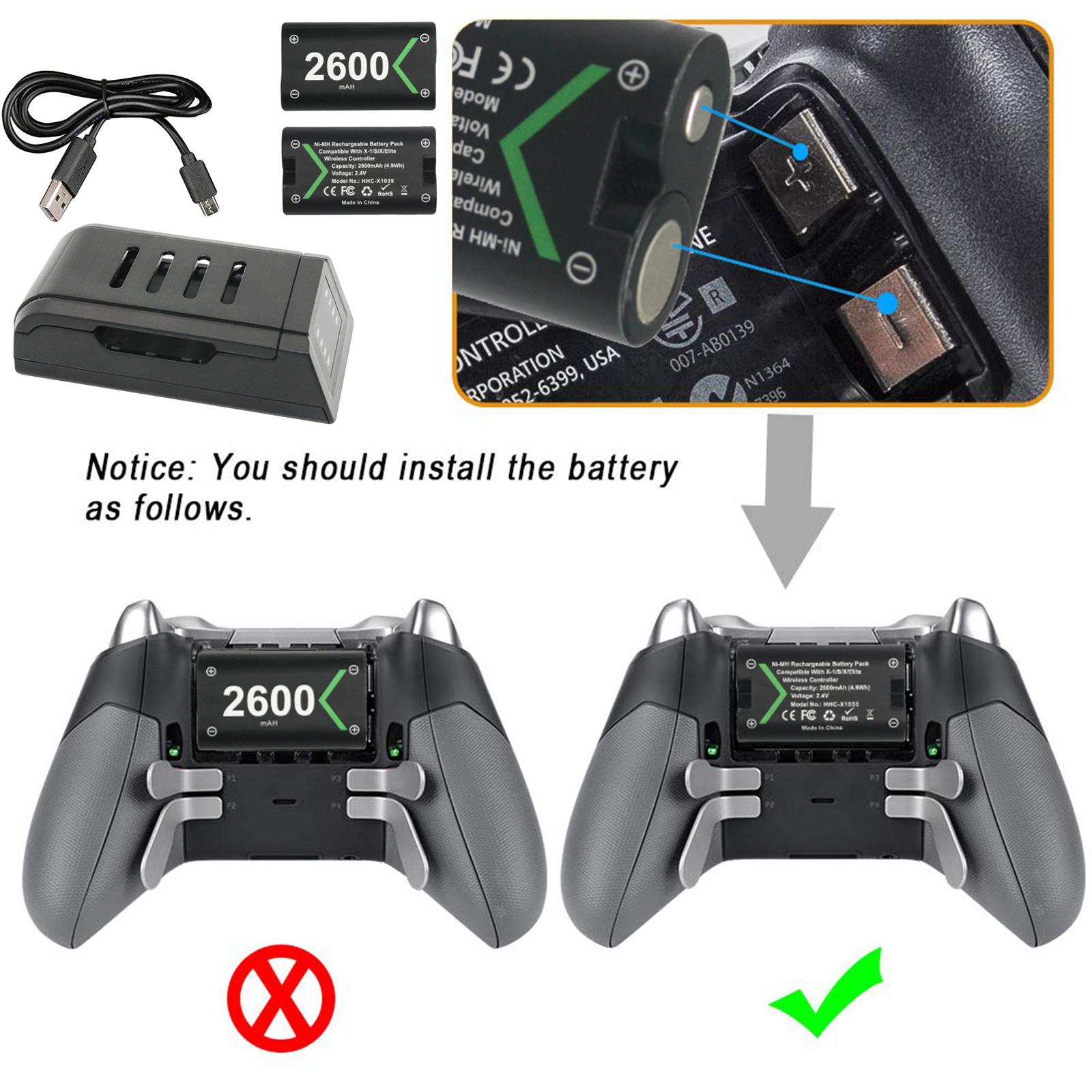 Controller Charger W/ Rechargeable Battery Packs for One Gaming Controller