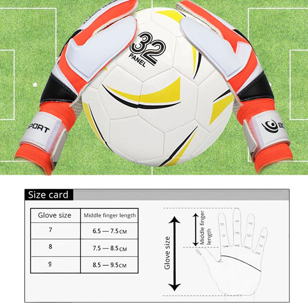 Hand Protection Children Goalkeeper Gloves Kids Wearable Anti-Slip Soccer Goalie Gloves Double Protect Full Finger